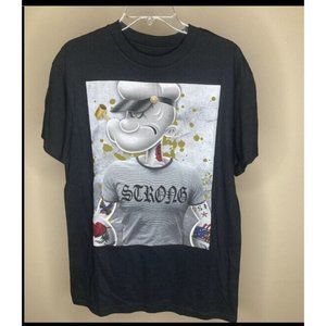 Popeye T-Shirt Size Medium Black Short Sleeve